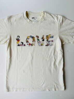 Uniqlo Peanuts Butter Yellow Love Graphic Tee